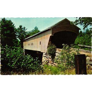 Hemlock Covered Bridge Postcards Travel Souvenir Unposted Maine Vintage